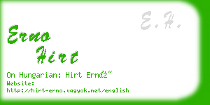 erno hirt business card